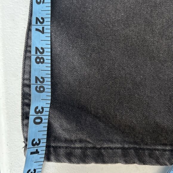 HM Denim Jeans Womens 6 Charcoal Curvy‎ Fit Wide Couple Large Baggy Y2K 90s - Picture 7 of 7